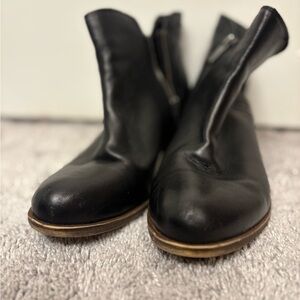 Lucky Brand Black Leather Ankle Boots